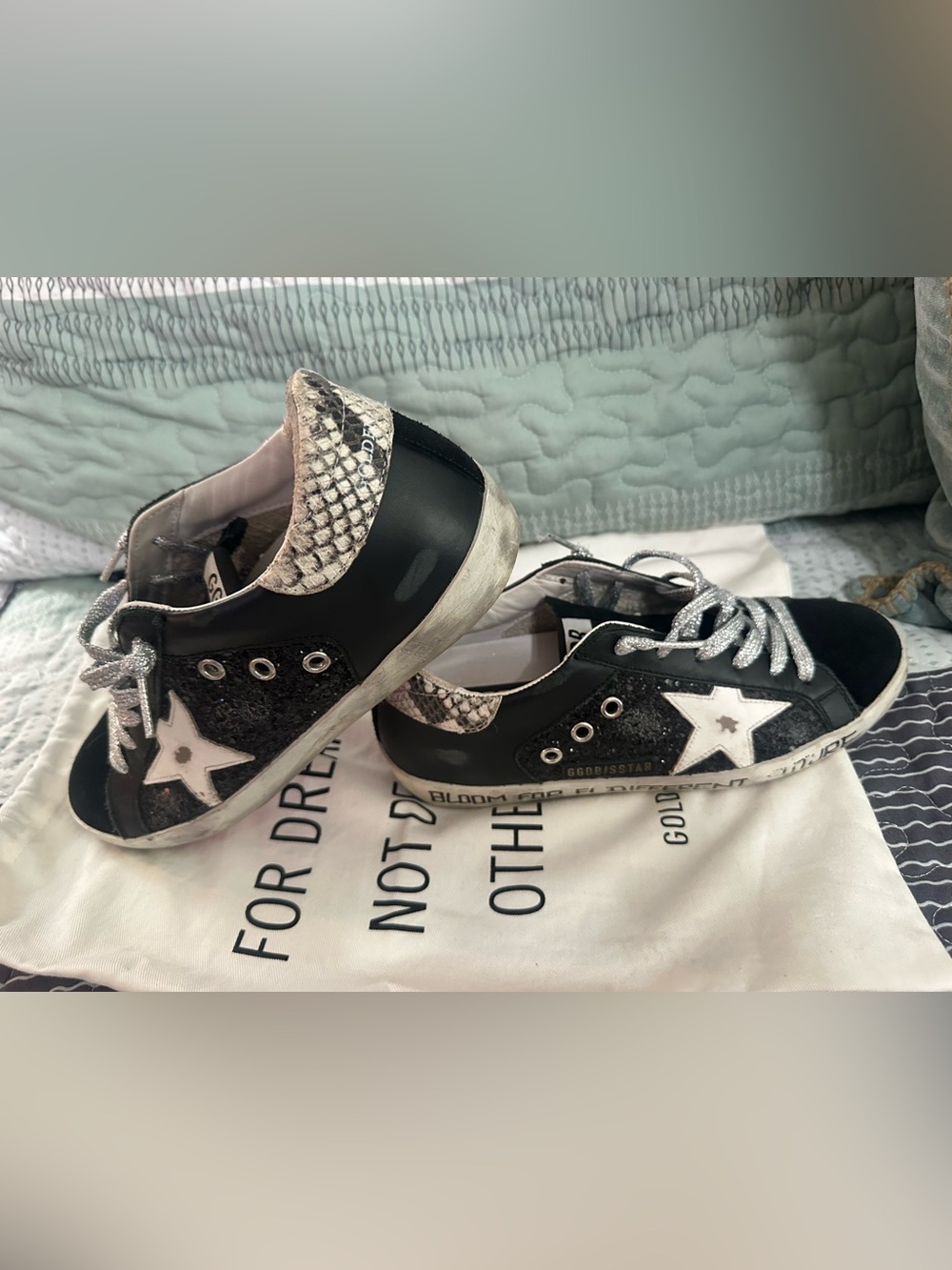 Golden Goose Superstars black glitter  37